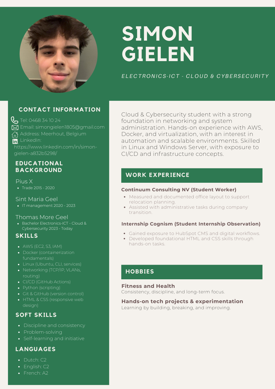 Preview of Simon Gielen CV